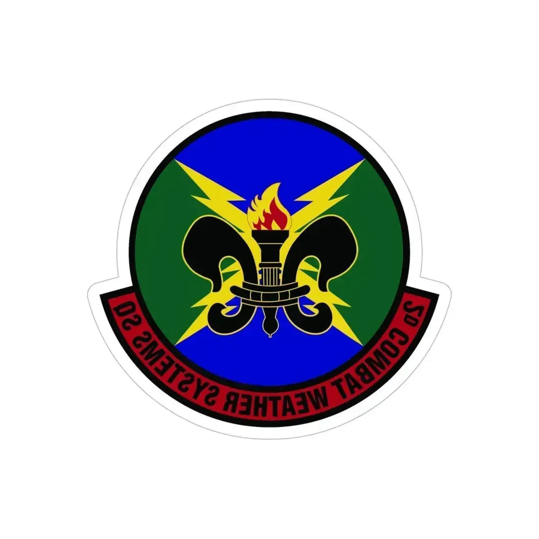 2 Combat Weather Systems Sq ACC (U.S. Air Force) REVERSE PRINT Transparent Die-Cut STICKER 6 Inch Die-Cut Transparent - The Sticker Space