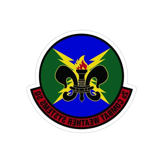 2 Combat Weather Systems Sq ACC (U.S. Air Force) REVERSE PRINT Transparent Die-Cut STICKER 6 Inch Die-Cut Transparent - The Sticker Space
