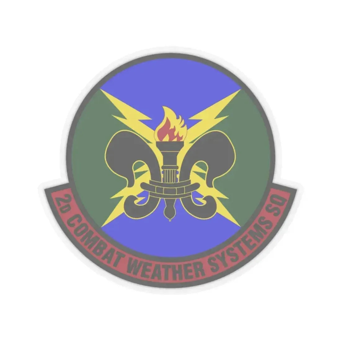 2 Combat Weather Systems Sq ACC (U.S. Air Force) STICKER Vinyl Kiss-Cut Decal 2 Inch Transparent - The Sticker Space