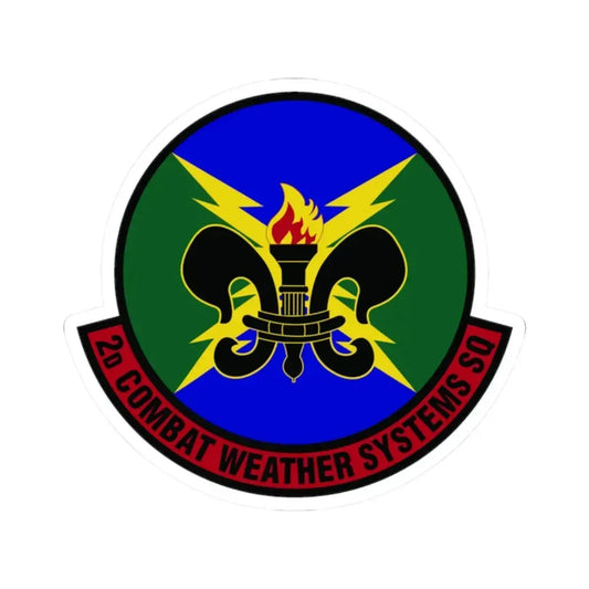 2 Combat Weather Systems Sq ACC (U.S. Air Force) STICKER Vinyl Kiss-Cut Decal 2 Inch White - The Sticker Space