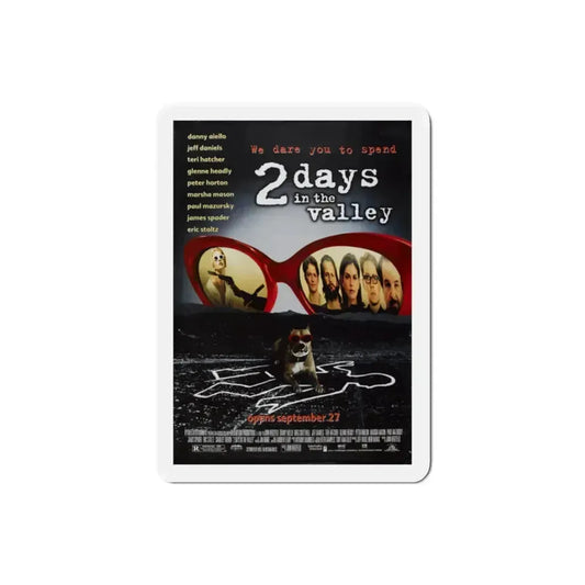 2 Days In The Valley 1996 Movie Poster Refrigerator Magnet 2 Inch - The Sticker Space