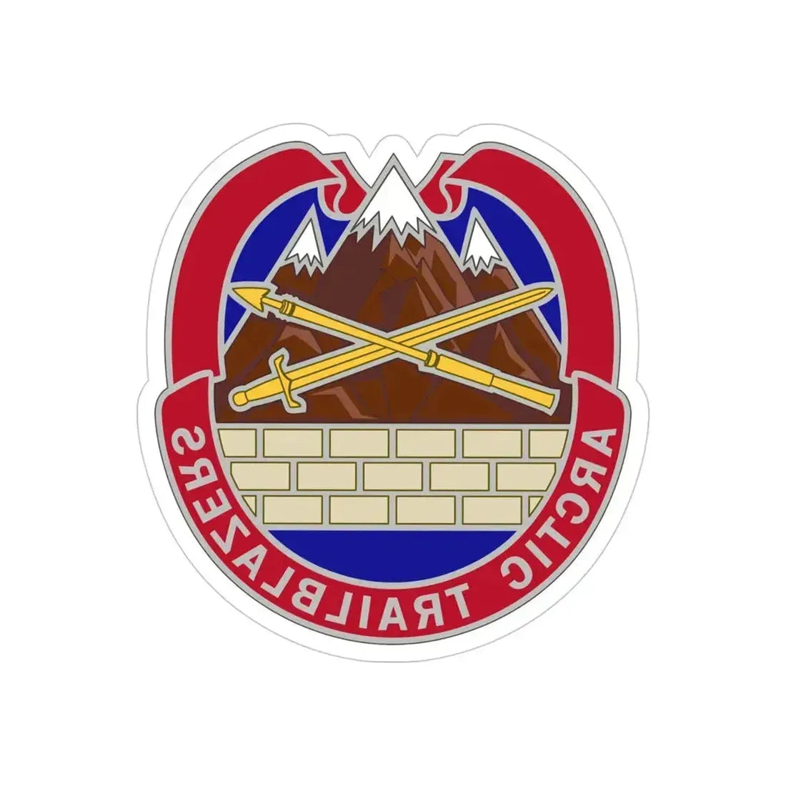 2 Engineer Brigade 2 (U.S. Army) REVERSE PRINT Transparent Die-Cut STICKER 4 Inch Die-Cut Transparent - The Sticker Space