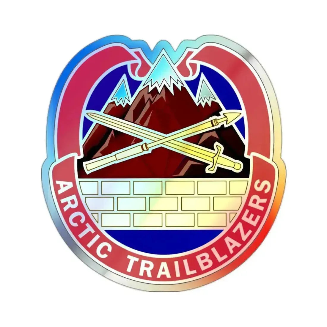 2 Engineer Brigade v2 (U.S. Army) Holographic STICKER Die-Cut Vinyl Decal 2 Inch Holographic - The Sticker Space