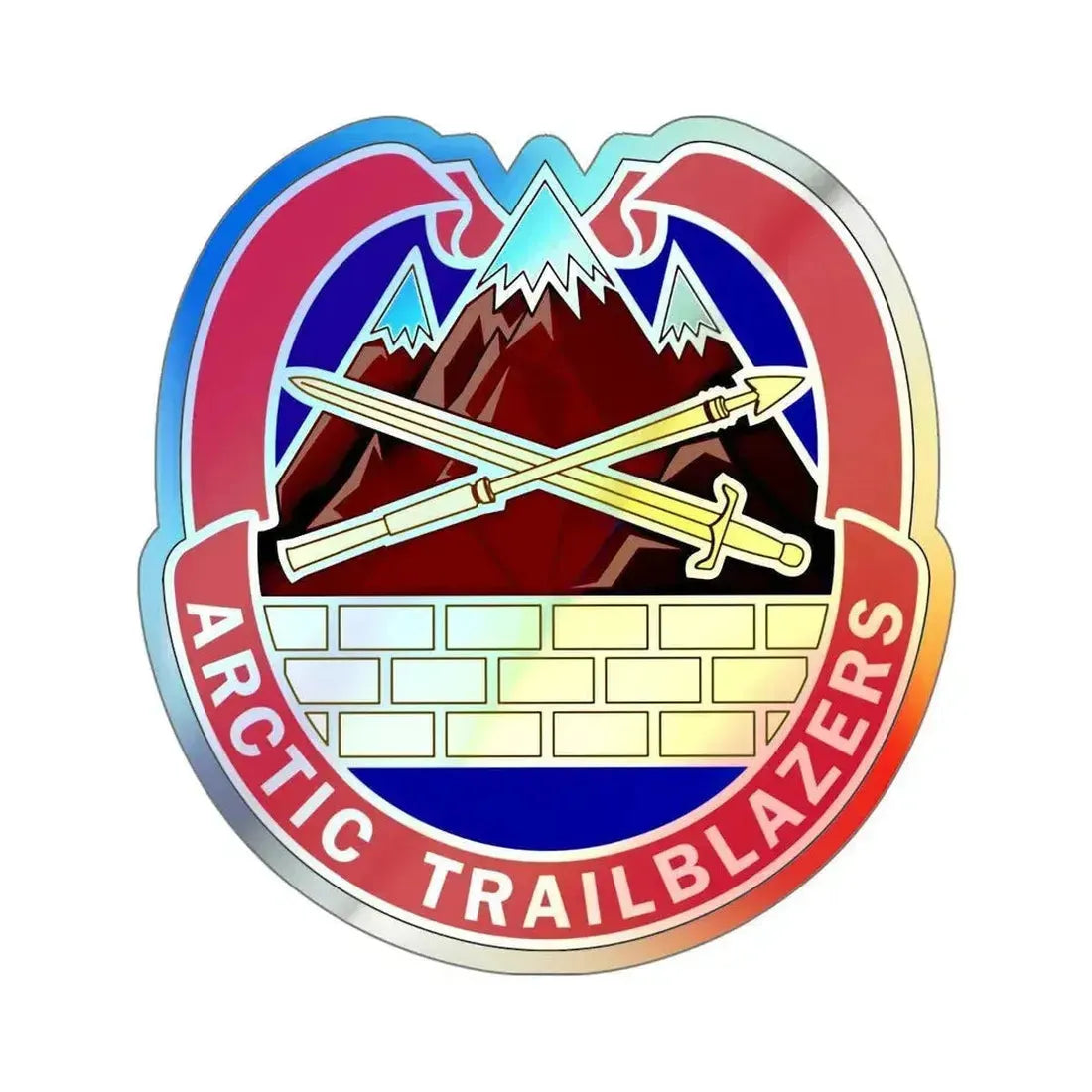 2 Engineer Brigade v2 (U.S. Army) Holographic STICKER Die-Cut Vinyl Decal 6 Inch Holographic - The Sticker Space