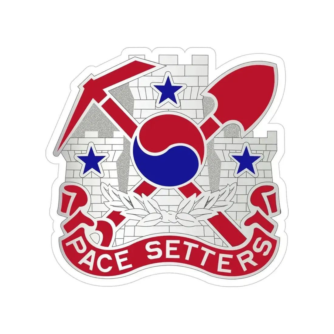 2 Engineer Group (U.S. Army) Transparent STICKER Die-Cut Vinyl Decal 4 Inch - The Sticker Space