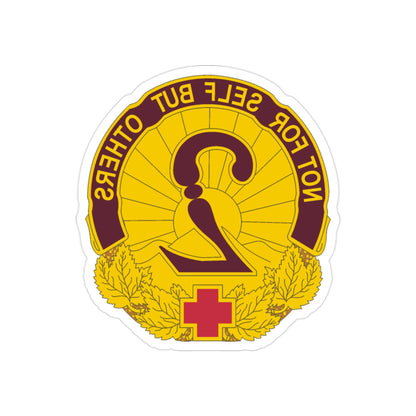 2 General Hospital (U.S. Army) REVERSE PRINT Transparent STICKER-2 Inch-The Sticker Space