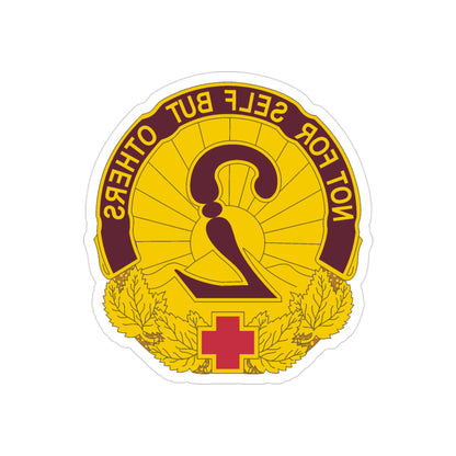 2 General Hospital (U.S. Army) REVERSE PRINT Transparent STICKER-3 Inch-The Sticker Space