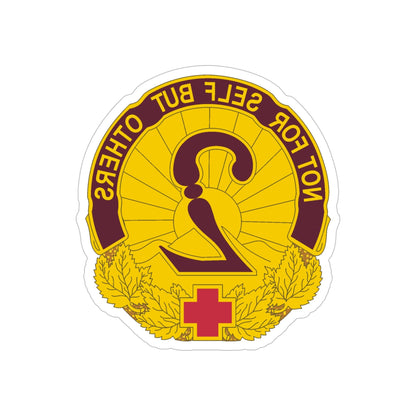 2 General Hospital (U.S. Army) REVERSE PRINT Transparent STICKER-6 Inch-The Sticker Space