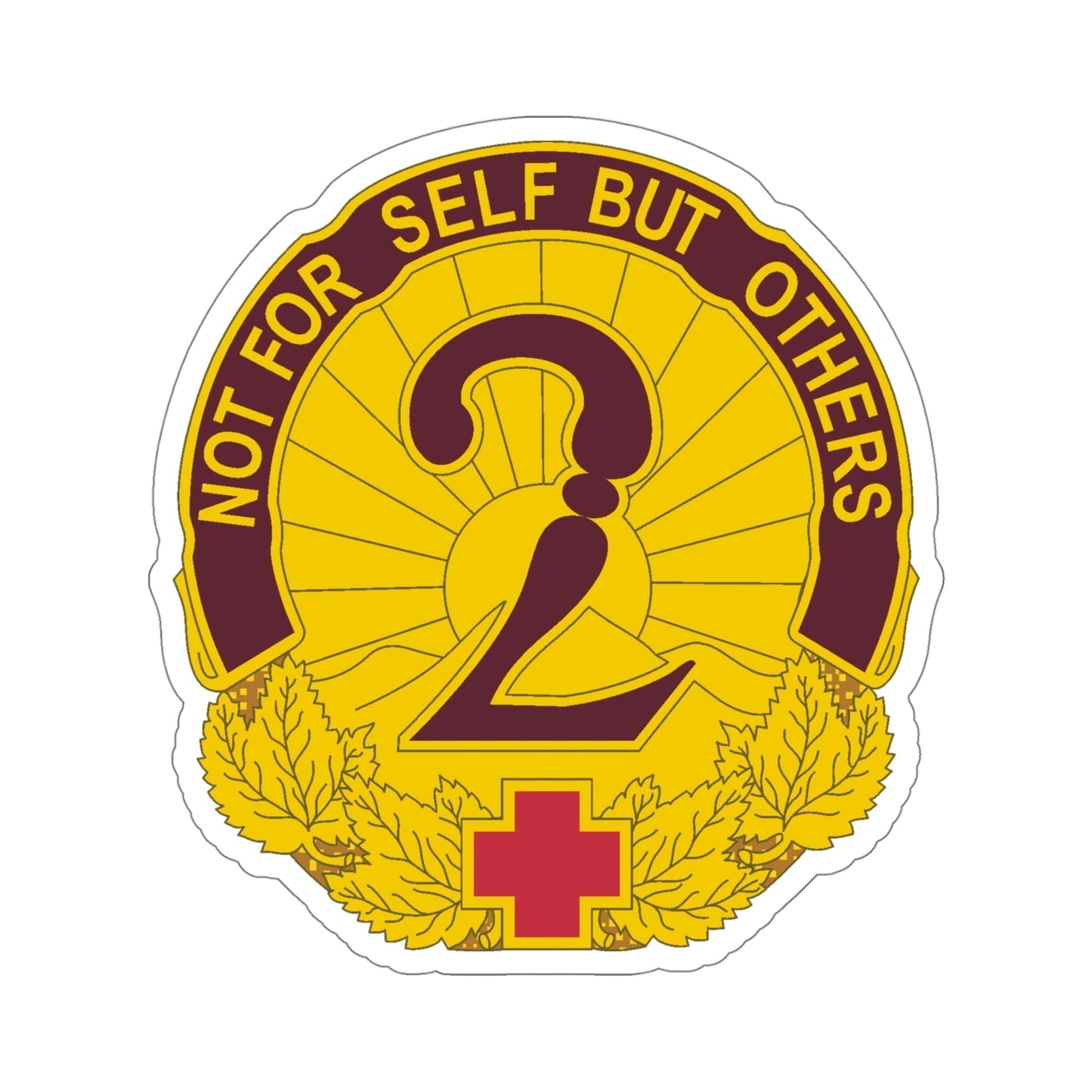 2 General Hospital (U.S. Army) STICKER Vinyl Die-Cut Decal-5 Inch-The Sticker Space