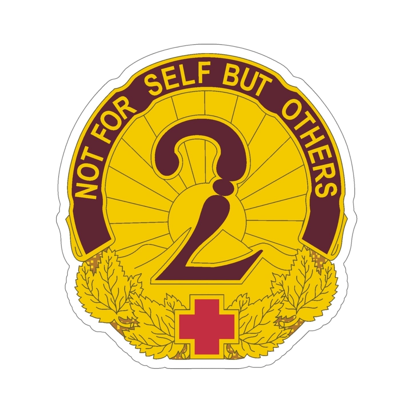 2 General Hospital (U.S. Army) STICKER Vinyl Die-Cut Decal-5 Inch-The Sticker Space