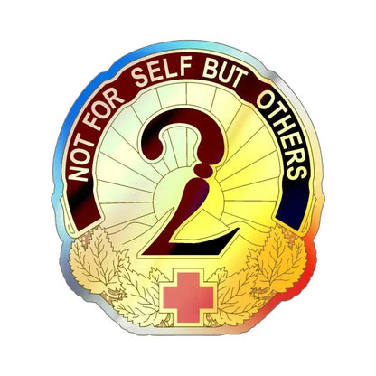 2 General Hospital (U.S. Army) Holographic STICKER Die-Cut Vinyl Decal 5 Inch Holographic - The Sticker Space