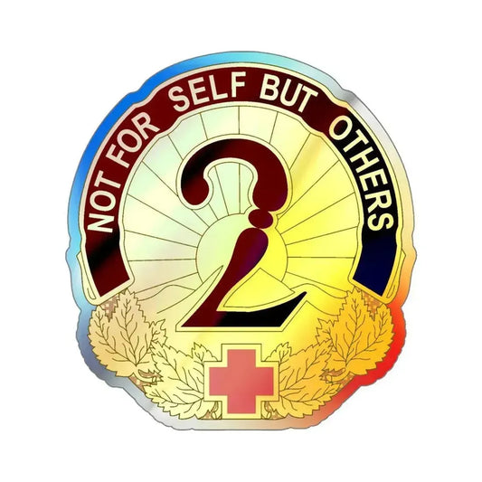 2 General Hospital (U.S. Army) Holographic STICKER Die-Cut Vinyl Decal 6 Inch Holographic - The Sticker Space