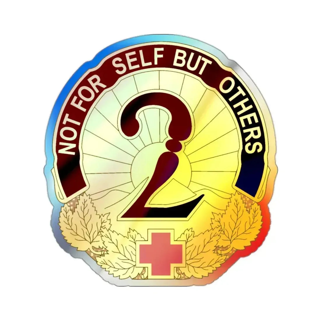 2 General Hospital (U.S. Army) Holographic STICKER Die-Cut Vinyl Decal - The Sticker Space