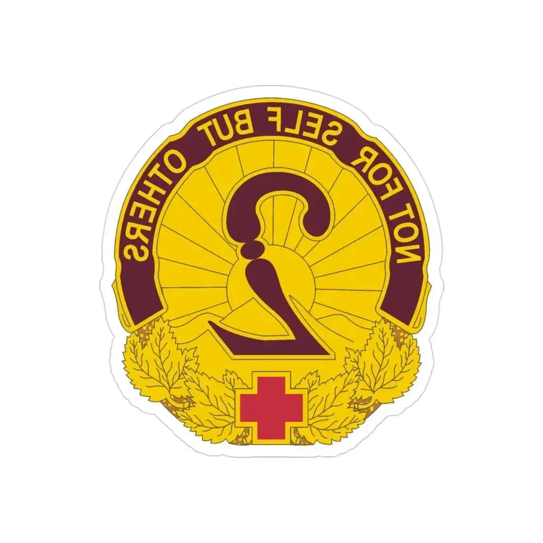 2 General Hospital (U.S. Army) REVERSE PRINT Transparent Die-Cut STICKER 3 Inch Die-Cut Transparent - The Sticker Space