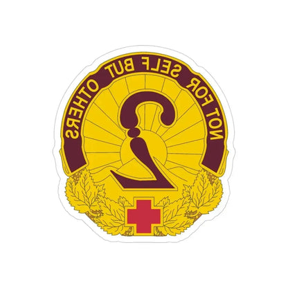 2 General Hospital (U.S. Army) REVERSE PRINT Transparent Die-Cut STICKER 4 Inch Die-Cut Transparent - The Sticker Space
