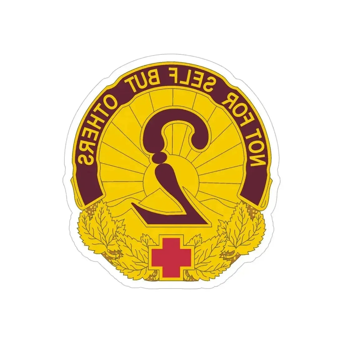 2 General Hospital (U.S. Army) REVERSE PRINT Transparent Die-Cut STICKER 6 Inch Die-Cut Transparent - The Sticker Space