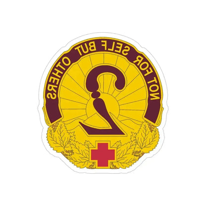 2 General Hospital (U.S. Army) REVERSE PRINT Transparent Die-Cut STICKER 6 Inch Die-Cut Transparent - The Sticker Space