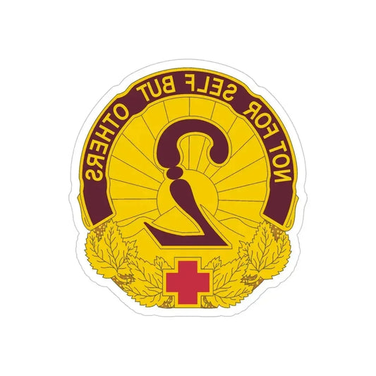 2 General Hospital (U.S. Army) REVERSE PRINT Transparent Die-Cut STICKER 6 Inch Die-Cut Transparent - The Sticker Space