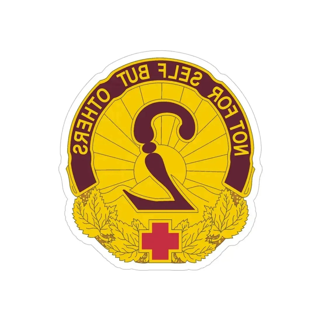 2 General Hospital (U.S. Army) REVERSE PRINT Transparent Die-Cut STICKER - The Sticker Space