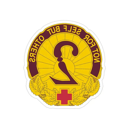 2 General Hospital (U.S. Army) REVERSE PRINT Transparent Die-Cut STICKER - The Sticker Space