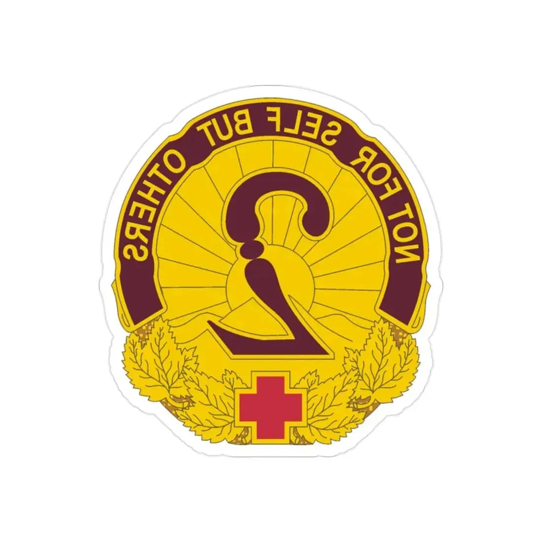 2 General Hospital (U.S. Army) REVERSE PRINT Transparent Die-Cut STICKER - The Sticker Space