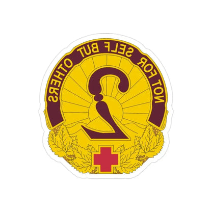 2 General Hospital (U.S. Army) REVERSE PRINT Transparent Die-Cut STICKER - The Sticker Space