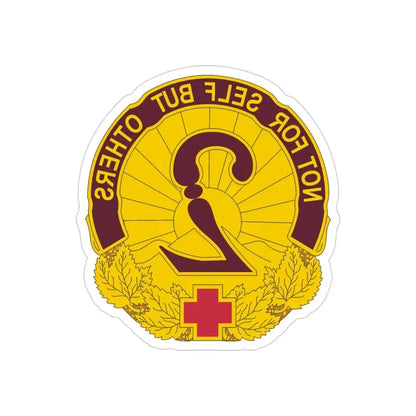 2 General Hospital (U.S. Army) REVERSE PRINT Transparent Die-Cut STICKER - The Sticker Space