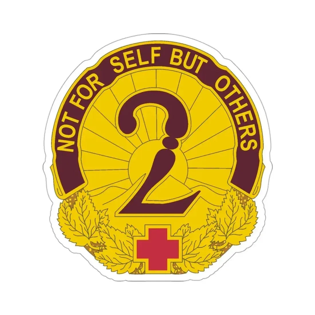 2 General Hospital (U.S. Army) STICKER Vinyl Die-Cut Decal 3 Inch - The Sticker Space