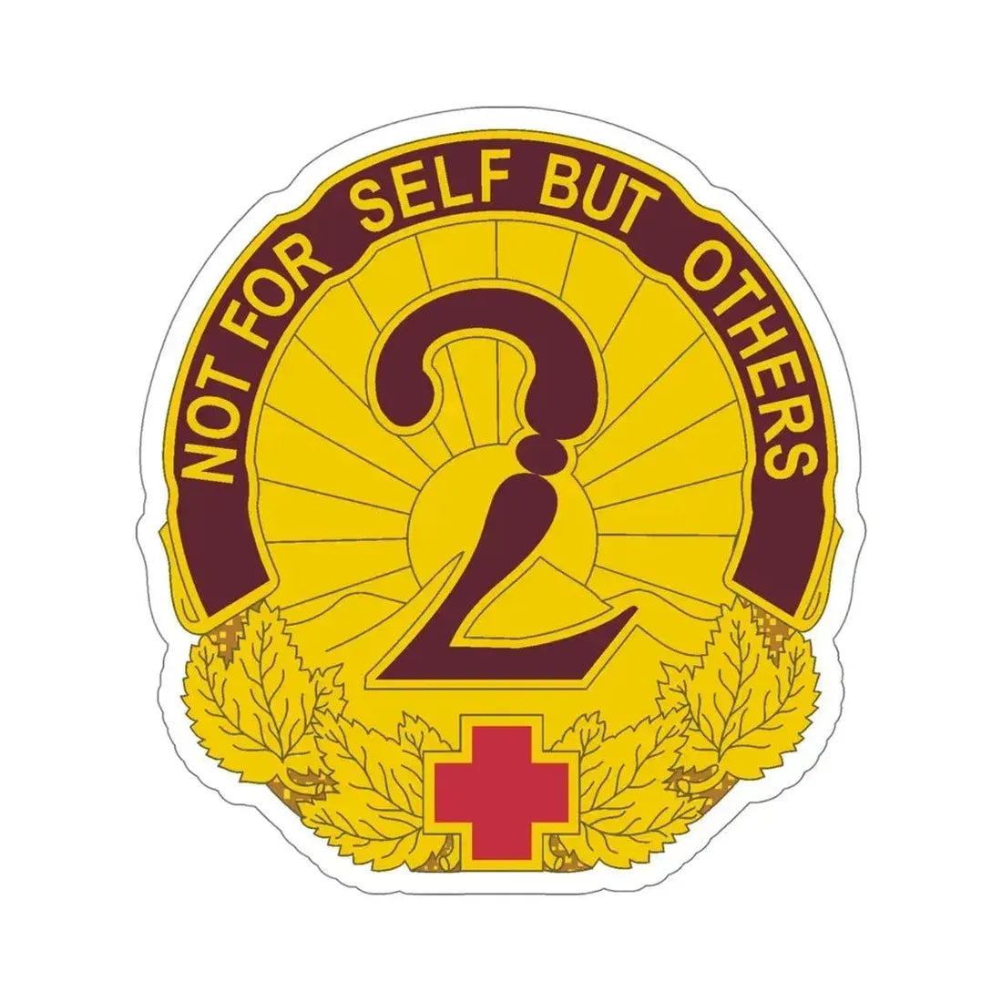 2 General Hospital (U.S. Army) STICKER Vinyl Die-Cut Decal 6 Inch - The Sticker Space
