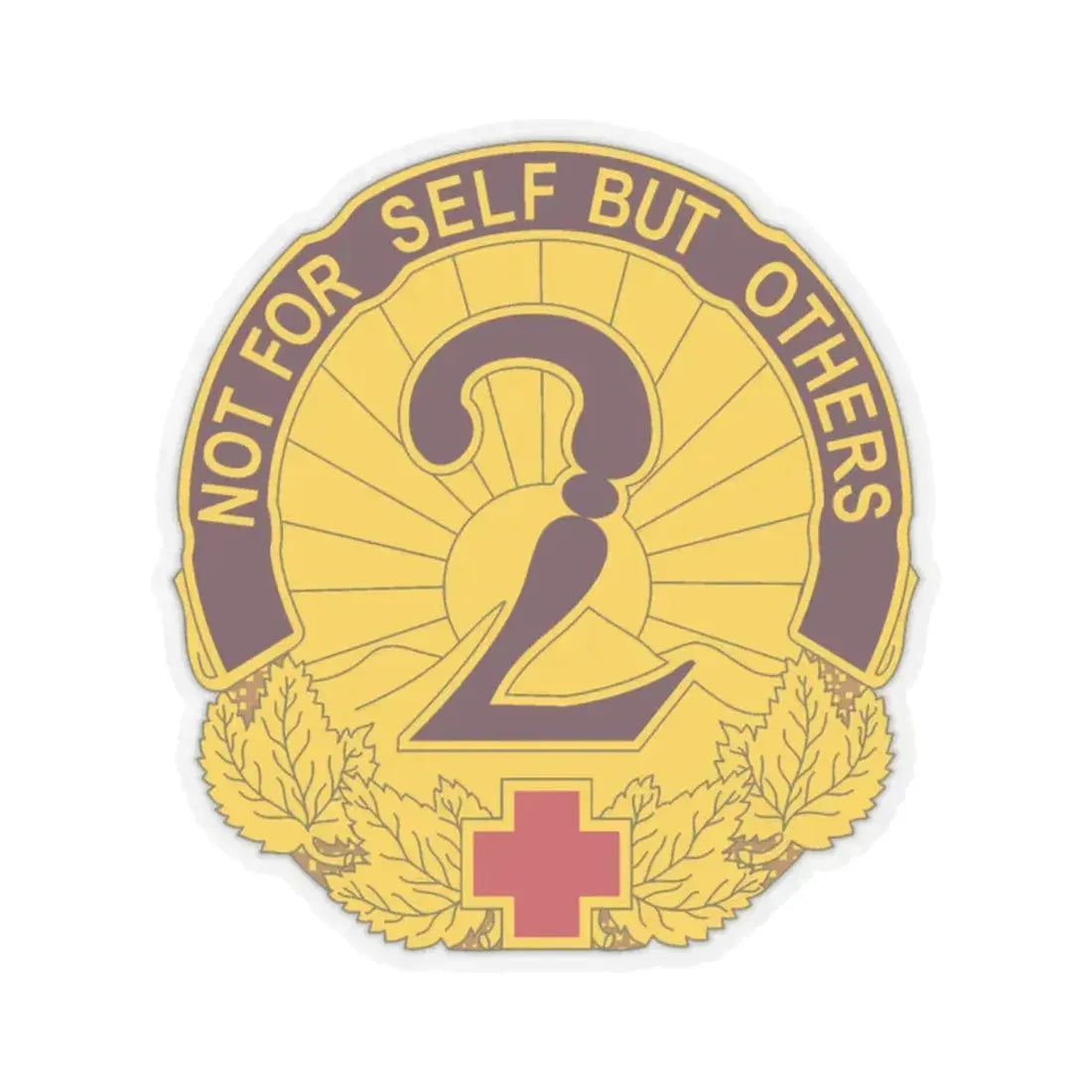 2 General Hospital (U.S. Army) STICKER Vinyl Kiss-Cut Decal 2 Inch Transparent - The Sticker Space