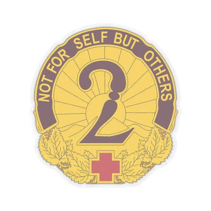 2 General Hospital (U.S. Army) STICKER Vinyl Kiss-Cut Decal 3 Inch Transparent - The Sticker Space