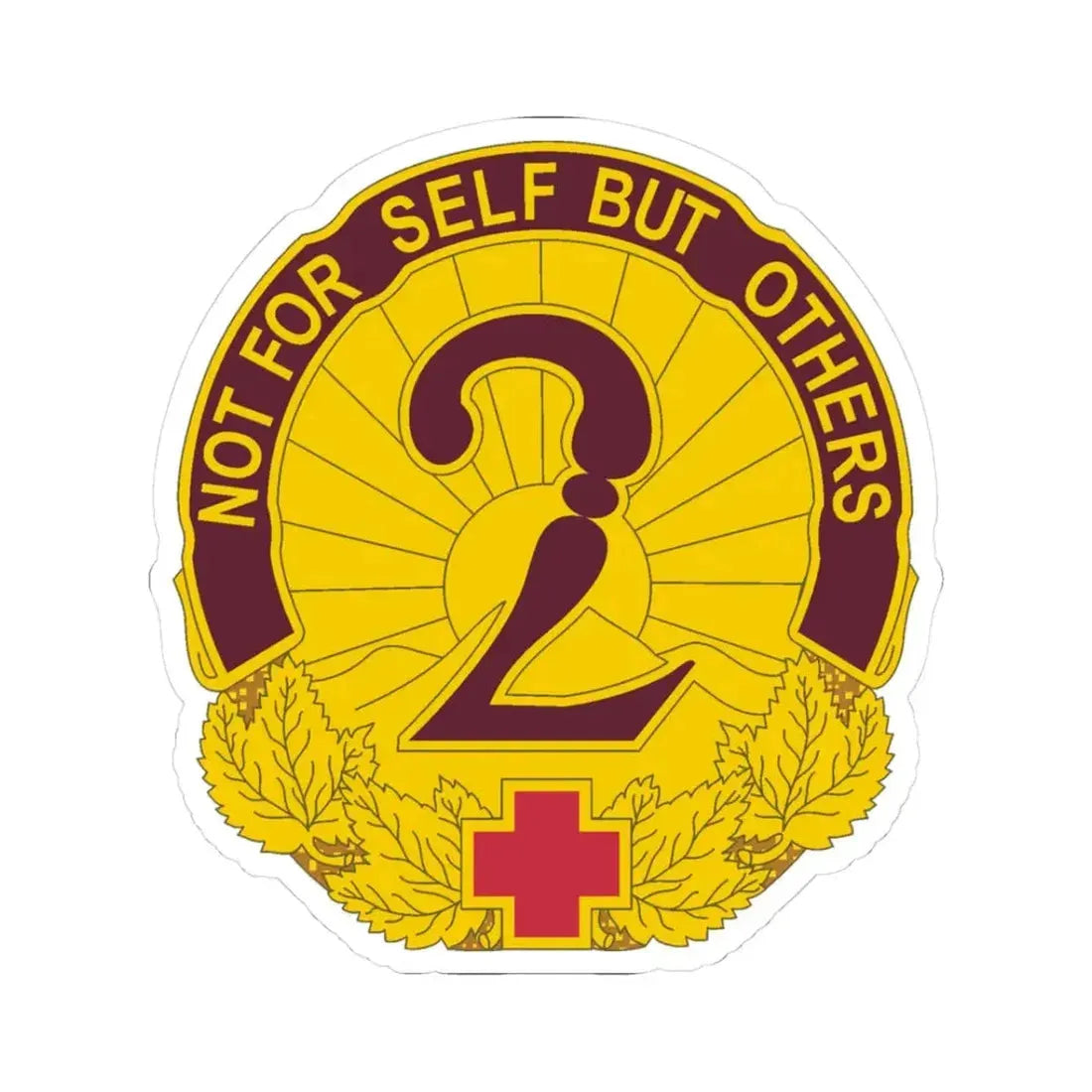 2 General Hospital (U.S. Army) STICKER Vinyl Kiss-Cut Decal 3 Inch White - The Sticker Space