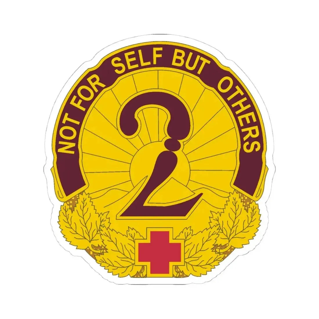 2 General Hospital (U.S. Army) STICKER Vinyl Kiss-Cut Decal 4 Inch White - The Sticker Space