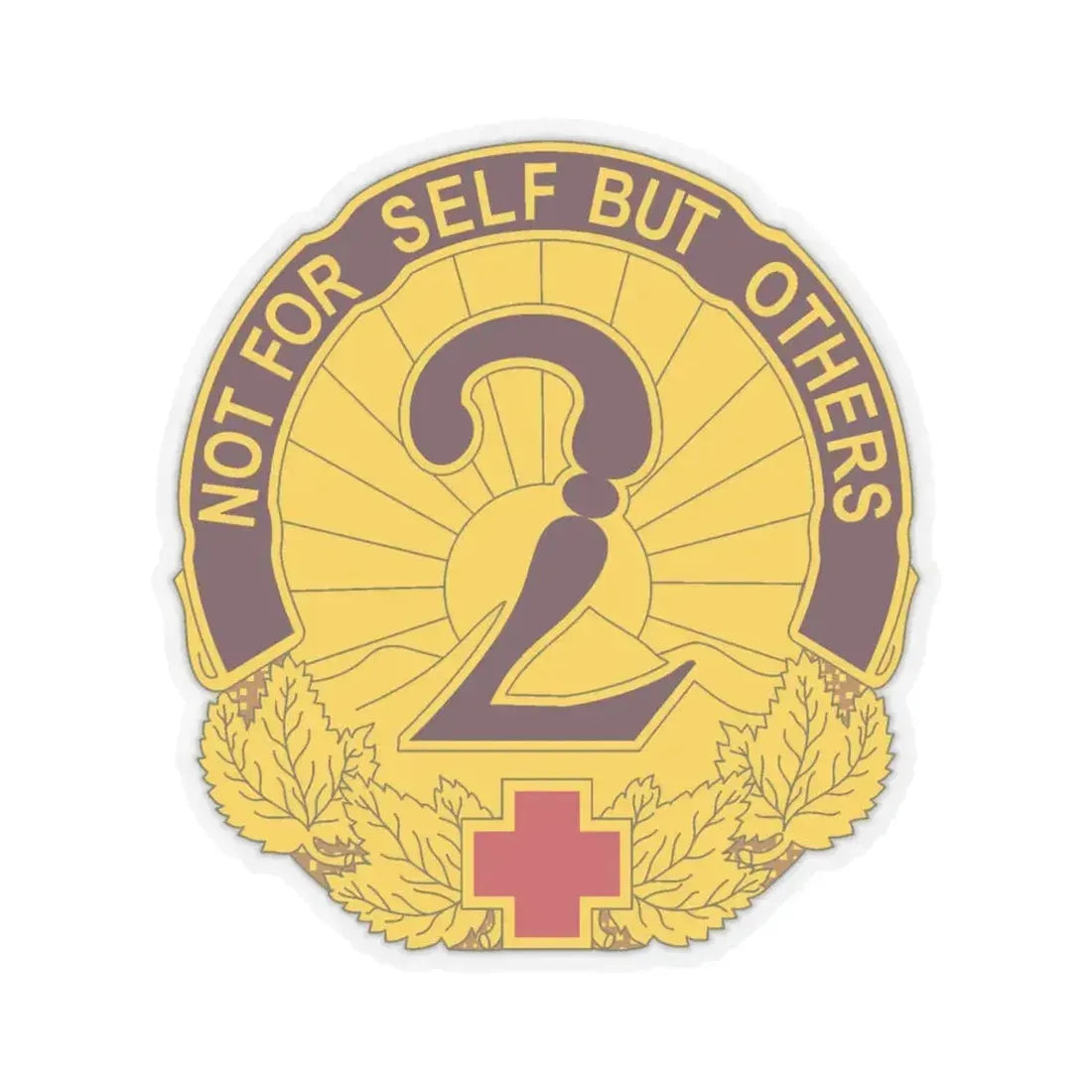 2 General Hospital (U.S. Army) STICKER Vinyl Kiss-Cut Decal 6 Inch Transparent - The Sticker Space