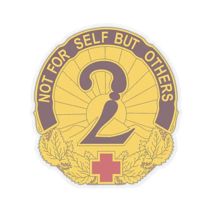 2 General Hospital (U.S. Army) STICKER Vinyl Kiss-Cut Decal 6 Inch Transparent - The Sticker Space