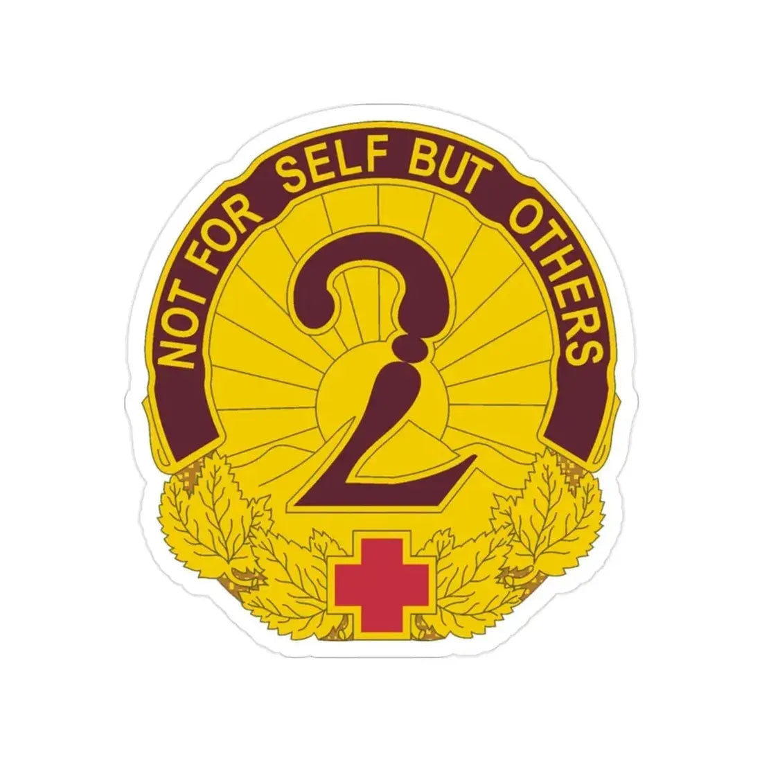 2 General Hospital (U.S. Army) Transparent STICKER Die-Cut Vinyl Decal 2 Inch - The Sticker Space
