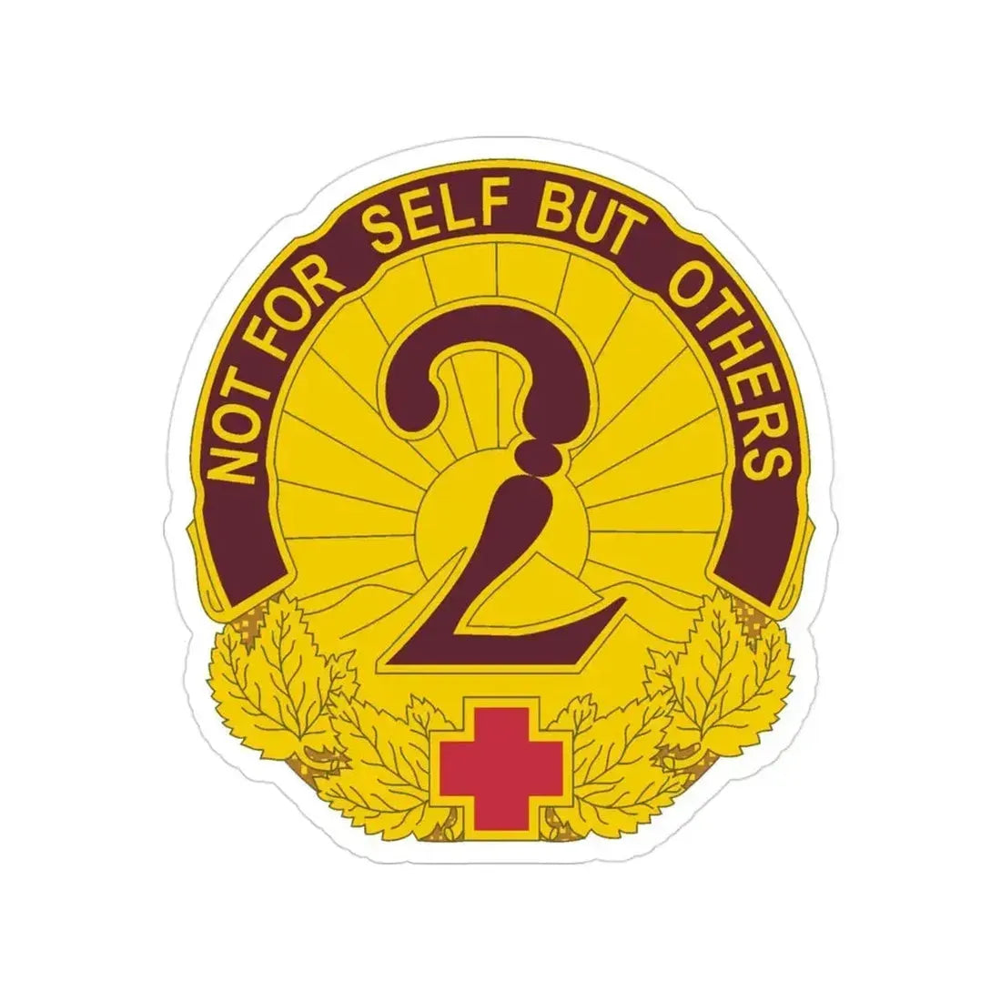 2 General Hospital (U.S. Army) Transparent STICKER Die-Cut Vinyl Decal 3 Inch - The Sticker Space