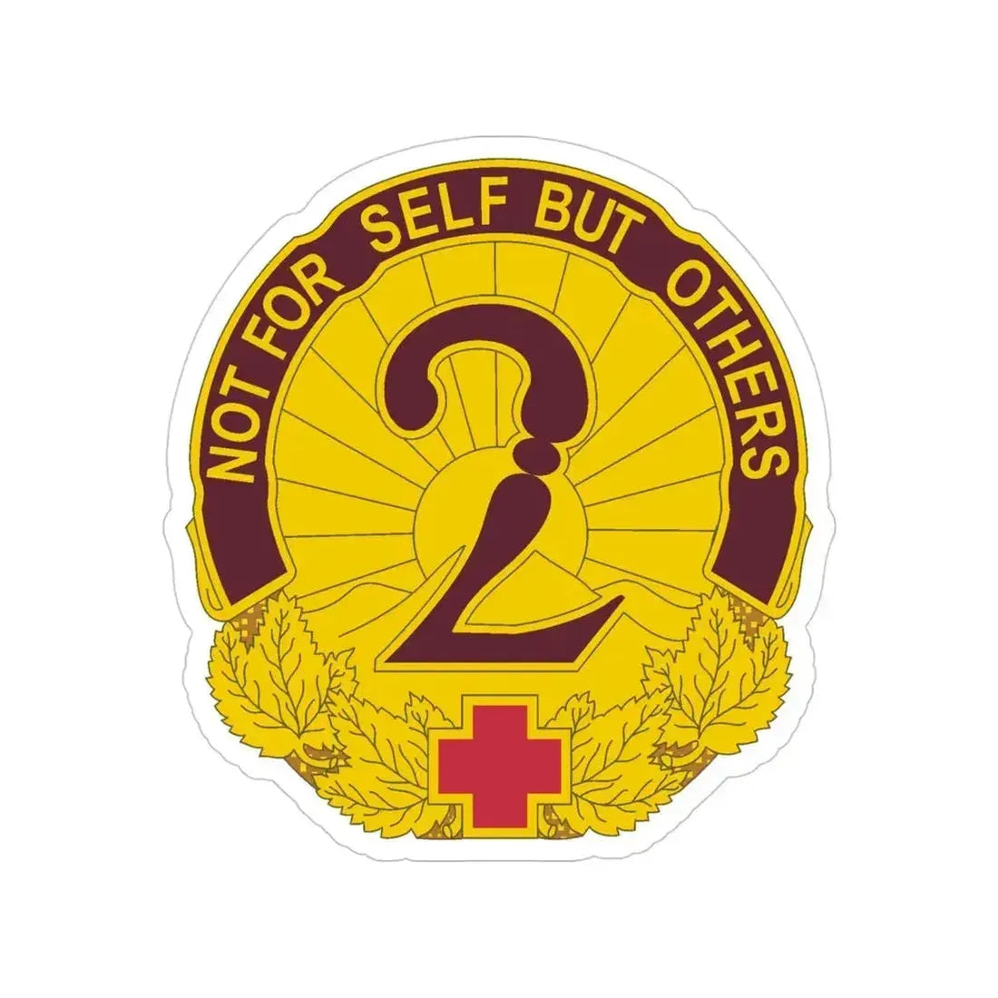 2 General Hospital (U.S. Army) Transparent STICKER Die-Cut Vinyl Decal 4 Inch - The Sticker Space