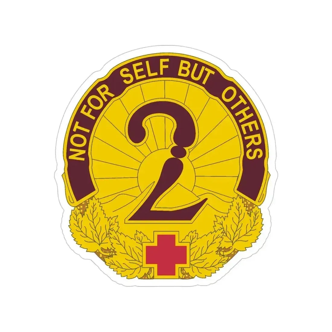 2 General Hospital (U.S. Army) Transparent STICKER Die-Cut Vinyl Decal 5 Inch - The Sticker Space
