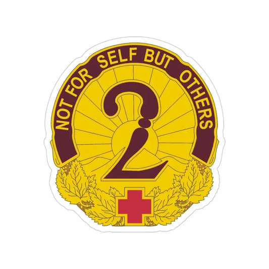 2 General Hospital (U.S. Army) Transparent STICKER Die-Cut Vinyl Decal 6 Inch - The Sticker Space