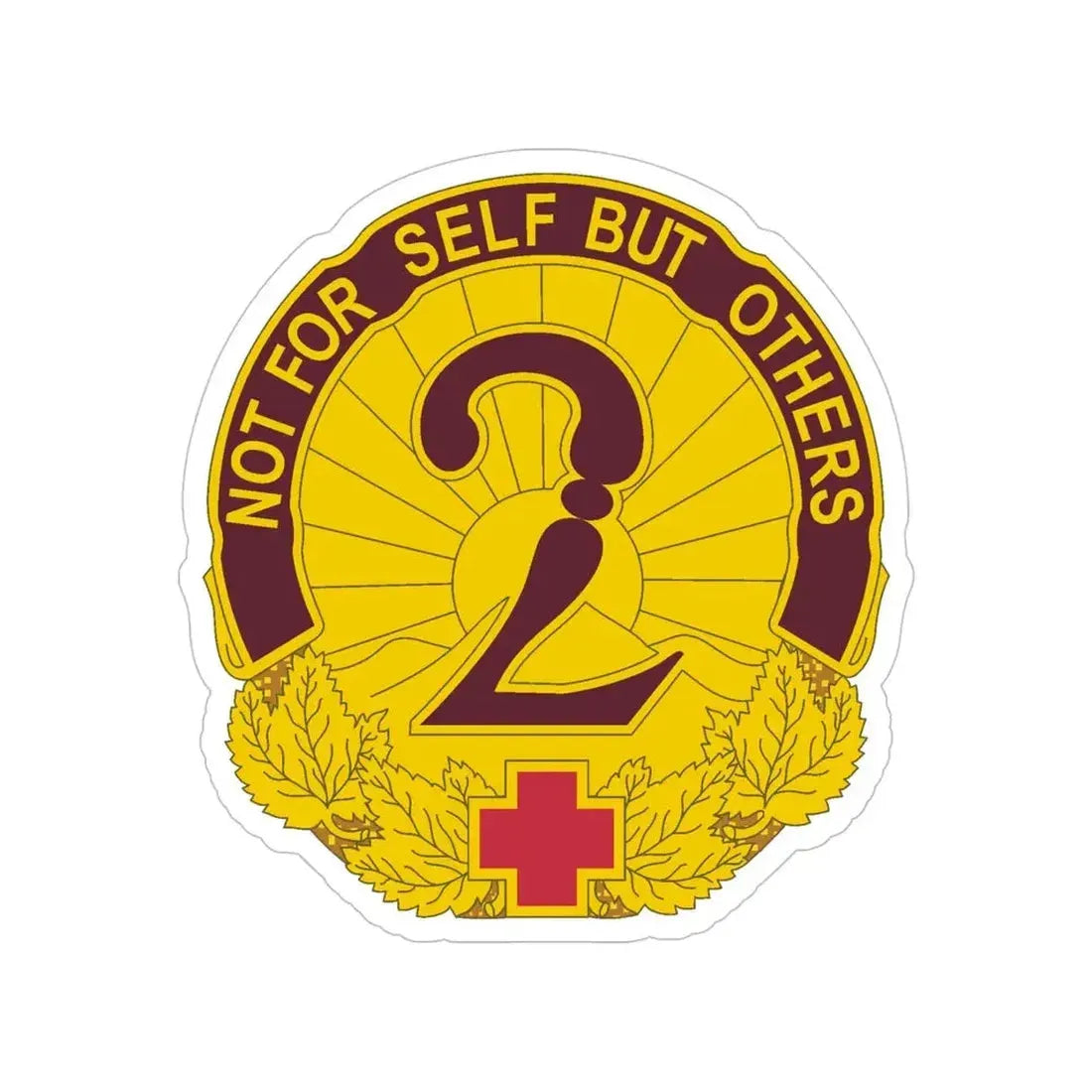 2 General Hospital (U.S. Army) Transparent STICKER Die-Cut Vinyl Decal - The Sticker Space