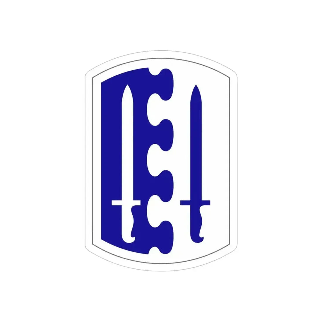 2 Infantry Brigade (U.S. Army) REVERSE PRINT Transparent Die-Cut STICKER 4 Inch Die-Cut Transparent - The Sticker Space