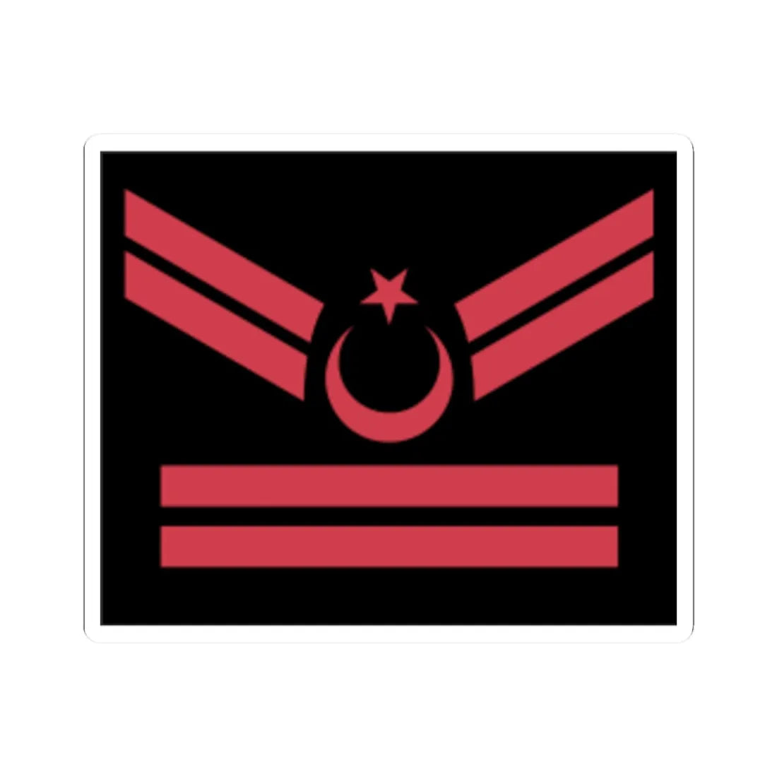 2 Kademeli Uzman Çavuş rütbe (Turkey) (Military Rank) STICKER Vinyl Kiss-Cut Decal 2 Inch White - The Sticker Space