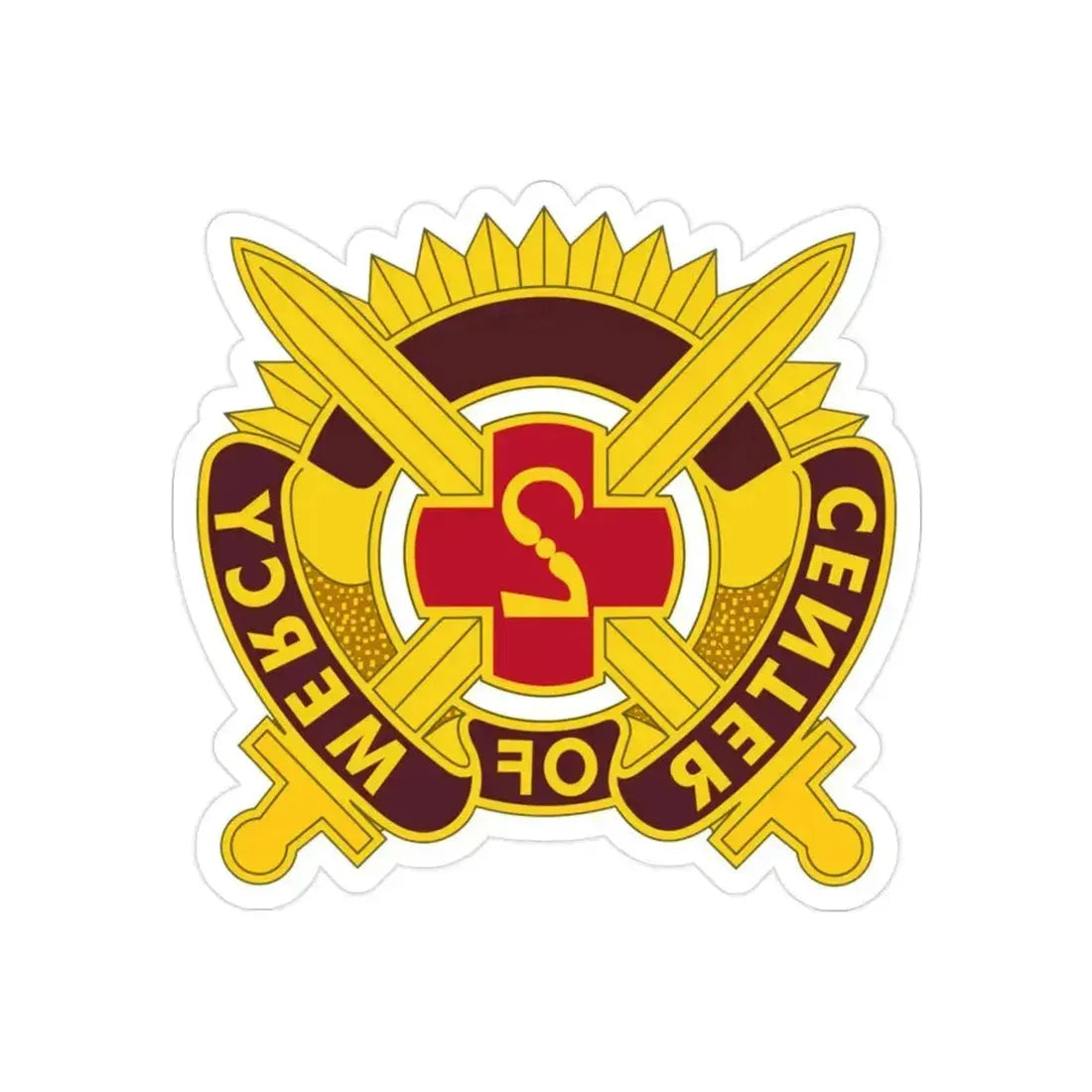 2 Medical Brigade 2 (U.S. Army) REVERSE PRINT Transparent Die-Cut STICKER 2 Inch Die-Cut Transparent - The Sticker Space