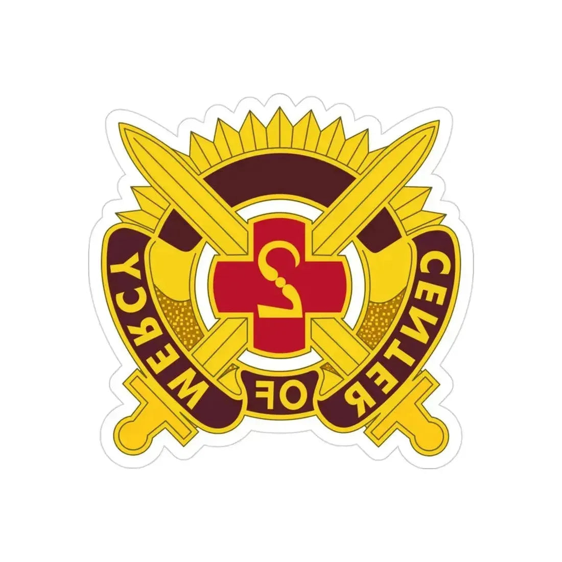 2 Medical Brigade 2 (U.S. Army) REVERSE PRINT Transparent Die-Cut STICKER 3 Inch Die-Cut Transparent - The Sticker Space