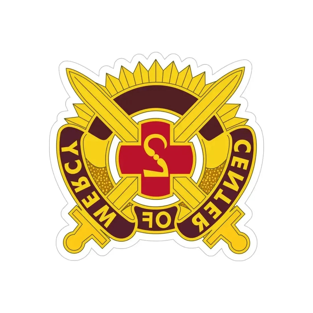 2 Medical Brigade 2 (U.S. Army) REVERSE PRINT Transparent Die-Cut STICKER - The Sticker Space