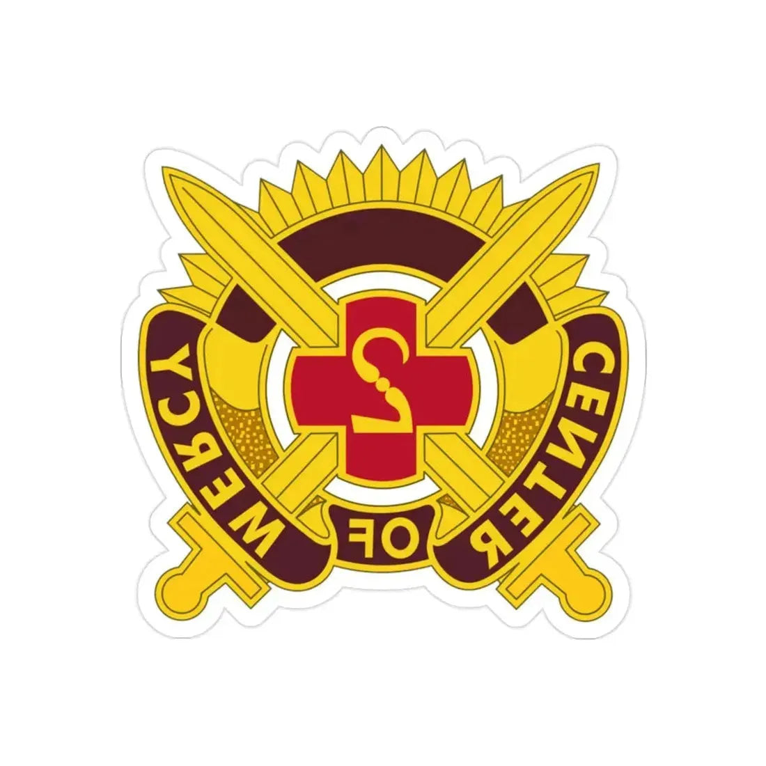 2 Medical Brigade 2 (U.S. Army) REVERSE PRINT Transparent Die-Cut STICKER - The Sticker Space