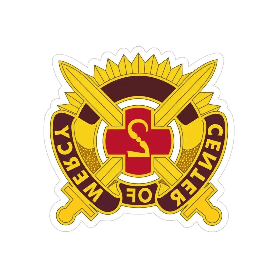 2 Medical Brigade 2 (U.S. Army) REVERSE PRINT Transparent Die-Cut STICKER - The Sticker Space
