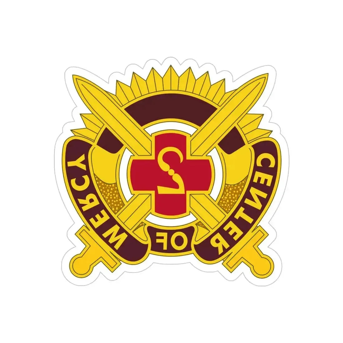 2 Medical Brigade 2 (U.S. Army) REVERSE PRINT Transparent Die-Cut STICKER - The Sticker Space