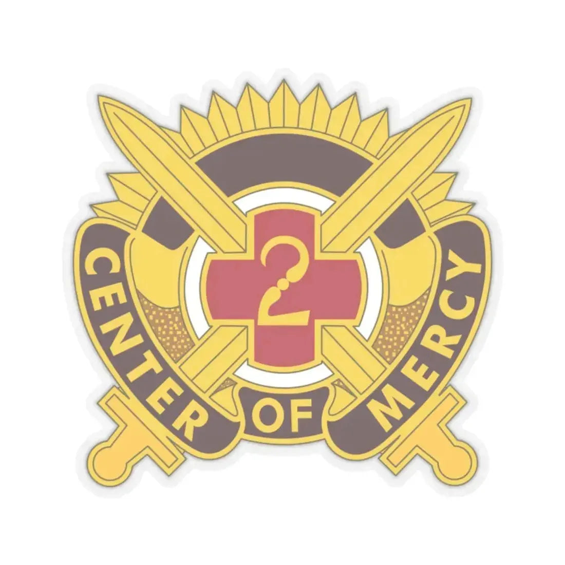 2 Medical Brigade 2 (U.S. Army) STICKER Vinyl Kiss-Cut Decal 2 Inch Transparent - The Sticker Space